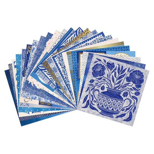 Craft Smith 12" x 12" Cerulean Sea Paper Pad, 48 Sheets
